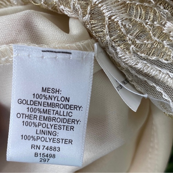 Plus Size 3X Embroidered 3/4 Sleeves Blair NWOT Beige Cream Color - Picture 12 of 12